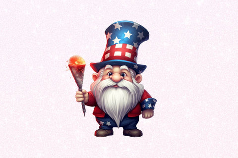 Gnome Independence Day Clipart Sublimation Regulrcrative 