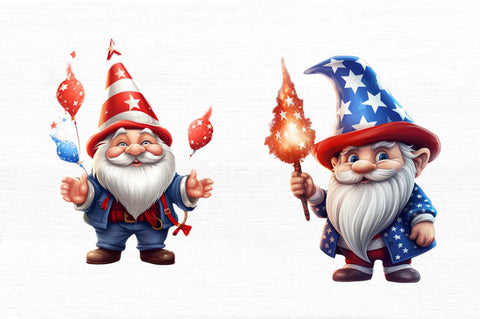 Gnome Independence Day Clipart Sublimation Regulrcrative 