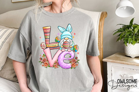 Gnome Love Easter Day PNG Sublimation Sublimation Owlsome.Designs 