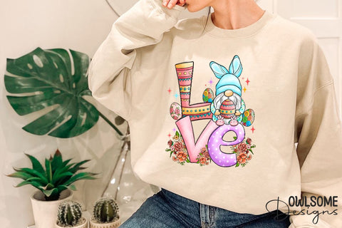 Gnome Love Easter Day PNG Sublimation Sublimation Owlsome.Designs 