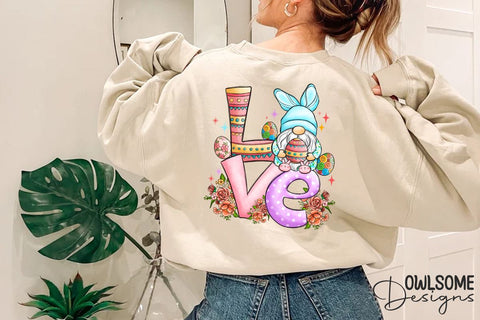 Gnome Love Easter Day PNG Sublimation Sublimation Owlsome.Designs 