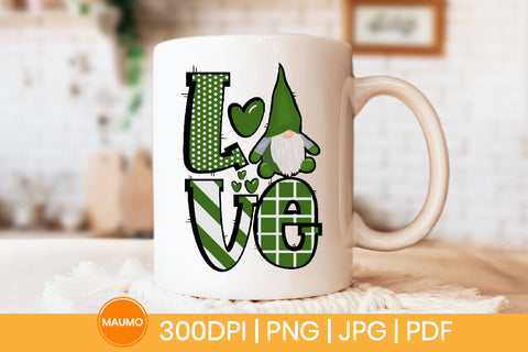 gnome love sublimation, St Patrrick's day clipart Sublimation Maumo Designs 