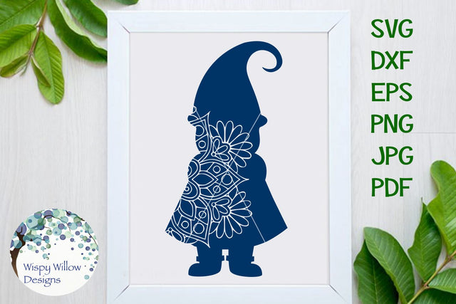 Gnome Mandala SVG SVG Wispy Willow Designs 