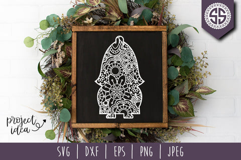 Gnome Mandala Zentangle Mini Bundle 1 Set of 6 - SVG SVG SavoringSurprises 