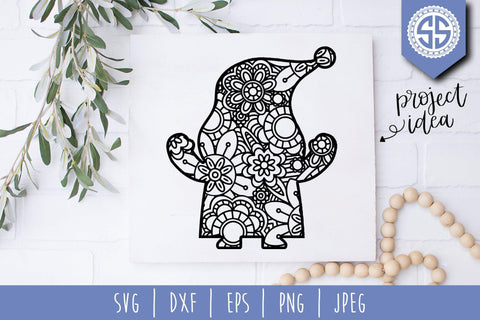 Gnome Mandala Zentangle Mini Bundle 1 Set of 6 - SVG SVG SavoringSurprises 