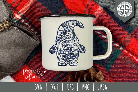 Gnome Mandala Zentangle Mini Bundle 2 Set of 4 - SVG SVG SavoringSurprises 