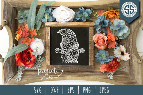 Gnome Mandala Zentangle Mini Bundle 2 Set of 4 - SVG SVG SavoringSurprises 