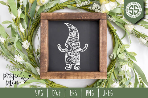 Gnome Mandala Zentangle SVG SavoringSurprises 