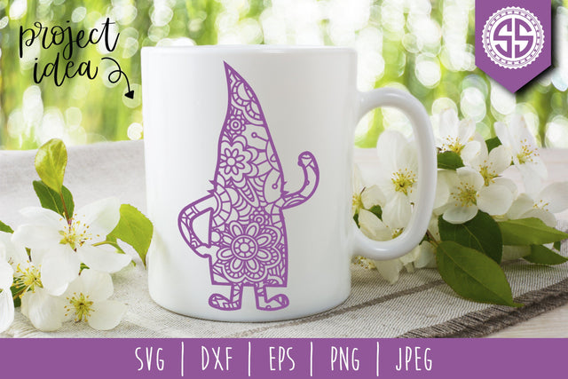 Gnome Mandala Zentangle SVG SavoringSurprises 