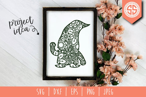 Gnome Mandala Zentangle SVG SavoringSurprises 