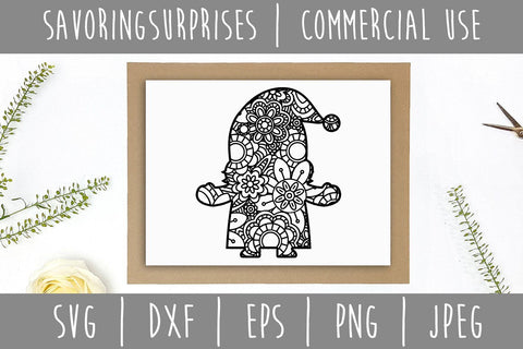 Gnome Mandala Zentangle SVG SavoringSurprises 