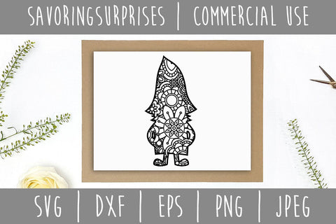 Gnome Mandala Zentangle SVG SavoringSurprises 