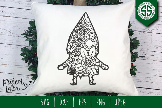 Gnome Mandala Zentangle SVG SavoringSurprises 