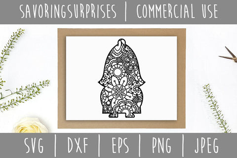 Gnome Mandala Zentangle SVG SavoringSurprises 