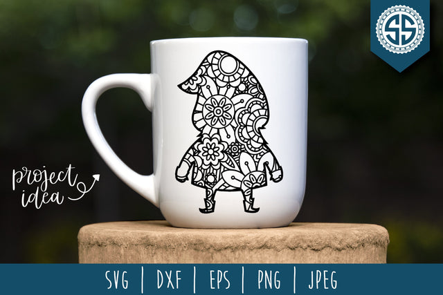 Gnome Mandala Zentangle SVG SavoringSurprises 
