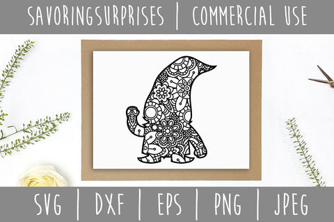 Gnome Mandala Zentangle SVG SavoringSurprises 