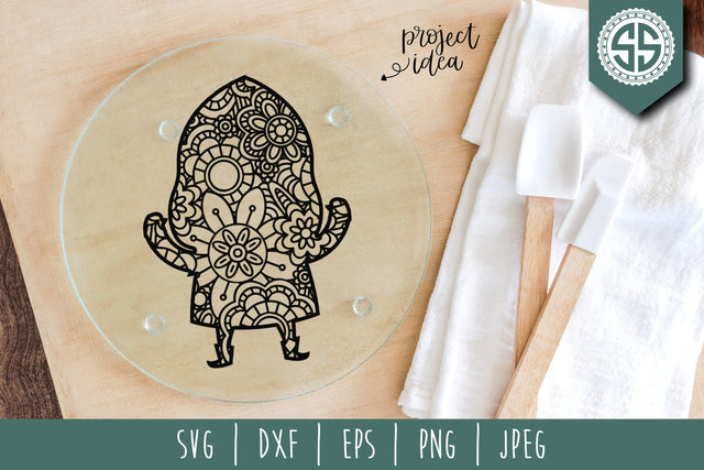 Gnome Mandala Zentangle SVG SavoringSurprises 