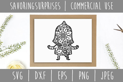 Gnome Mandala Zentangle SVG SavoringSurprises 