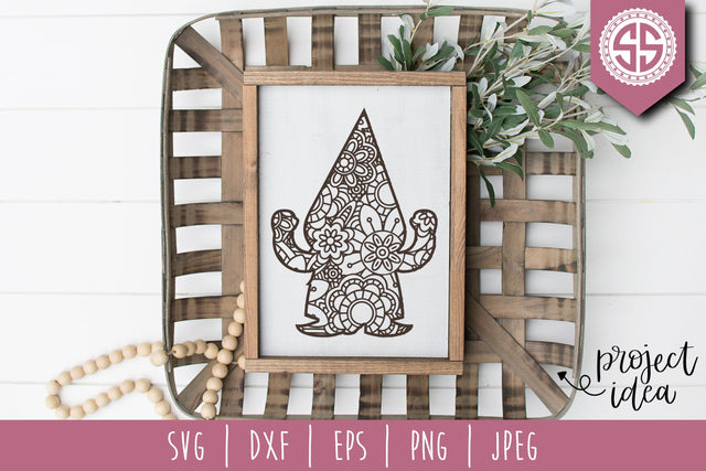 Gnome Mandala Zentangle SVG SavoringSurprises 