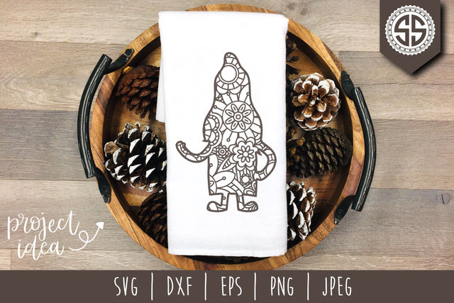 Gnome Mandala Zentangle SVG SavoringSurprises 