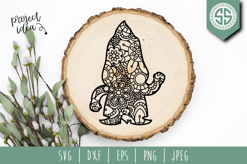 Gnome Mandala Zentangle - So Fontsy