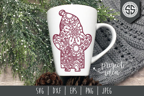 Gnome Mandala Zentangle SVG SavoringSurprises 