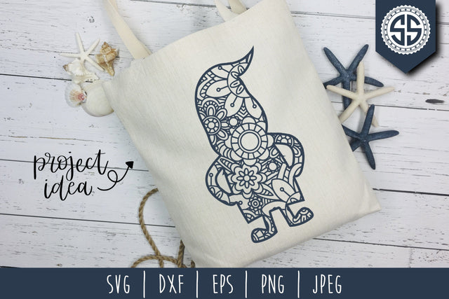 Gnome Mandala Zentangle SVG SavoringSurprises 