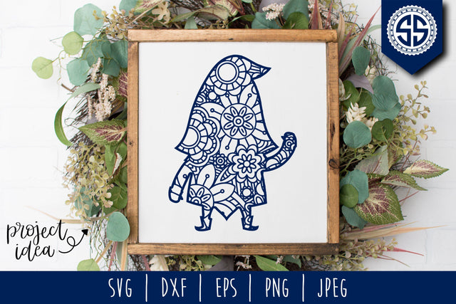 Gnome Mandala Zentangle SVG SavoringSurprises 
