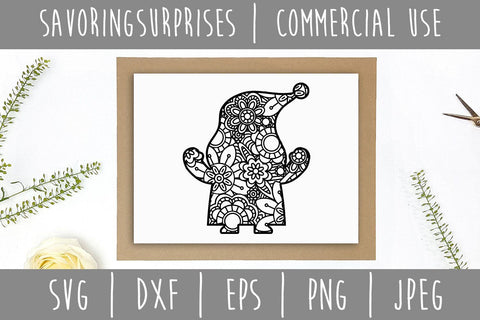 Gnome Mandala Zentangle SVG SavoringSurprises 