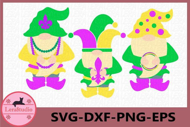 Gnome Mardi Gras Svg SVG Lerastudio 
