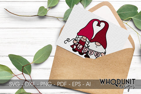Gnome Matter What | Valentine Gnomes SVG | Love is Love cut files SVG Whodunit Designs 
