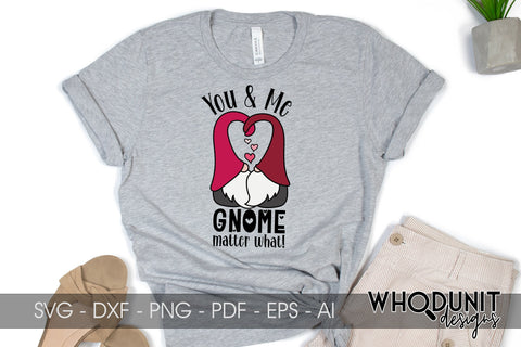 Gnome Matter What | Valentine Gnomes SVG | Love is Love cut files SVG Whodunit Designs 