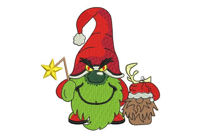 Gnome Max and Grinch Embroidery Design, Christmas Machine Embroidery File Embroidery/Applique DESIGNS NextEmbroidery 