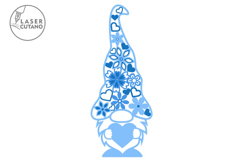 GNOME Multilayer Cutting Pattern, Mandala, SVG, 3D Designs SVG LaserCutano 