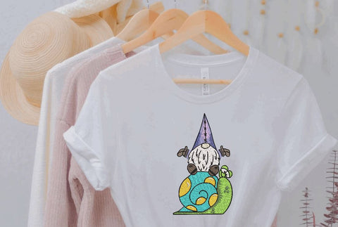 Gnome on Snail Embroidery Design Embroidery/Applique DESIGNS Angie 