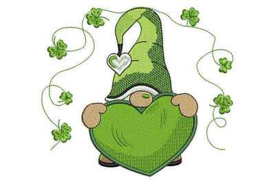 Gnome Patricks Day Embroidery Designs, Holiday Embroidery Designs, Shamrock, Lucky, Happy Embroidery Design Embroidery/Applique DESIGNS NextEmbroidery 