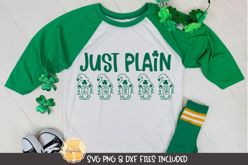 Gnome St Patrick's Day SVG | Just Plain Lucky SVG Cheese Toast Digitals 