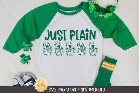 Gnome St Patrick's Day SVG | Just Plain Lucky SVG Cheese Toast Digitals 