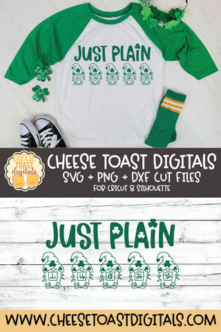 Gnome St Patrick's Day SVG | Just Plain Lucky SVG Cheese Toast Digitals 