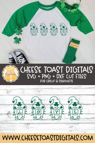 Gnome St Patrick's Day SVG | Love SVG Cheese Toast Digitals 
