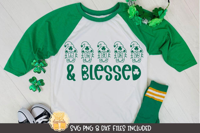 Gnome St Patrick's Day SVG | Lucky & Blessed SVG Cheese Toast Digitals 