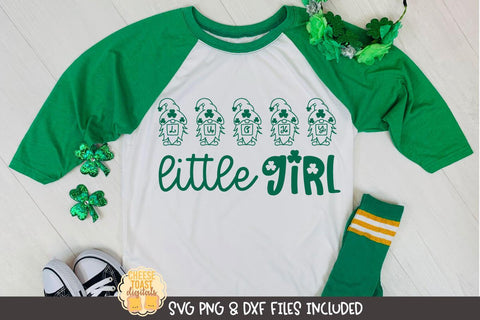 Gnome St Patrick's Day SVG | Lucky Little Girl SVG Cheese Toast Digitals 