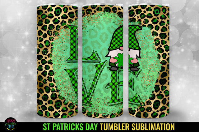 Gnome St Patricks Day Tumbler Sublimation I St Patricks Tumbler Sublimation Happy Printables Club 