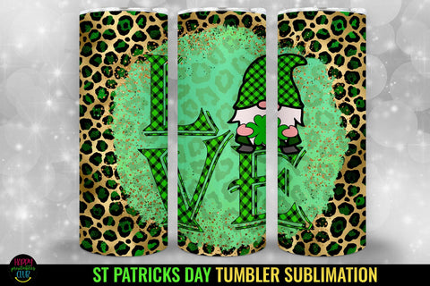 Gnome St Patricks Day Tumbler Sublimation I St Patricks Tumbler Sublimation Happy Printables Club 