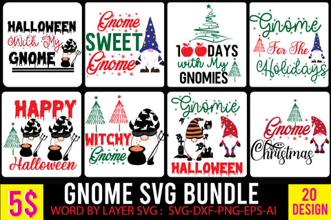 Gnome SVG Bundle, Christmas Gnome SVG Bundle, Gnome SVG Bundle Quotes SVG BlackCatsMedia 