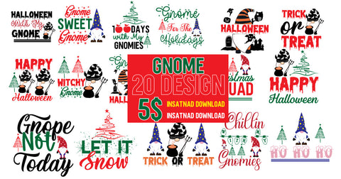 Gnome SVG Bundle, Christmas Gnome SVG Bundle, Gnome SVG Bundle Quotes SVG BlackCatsMedia 