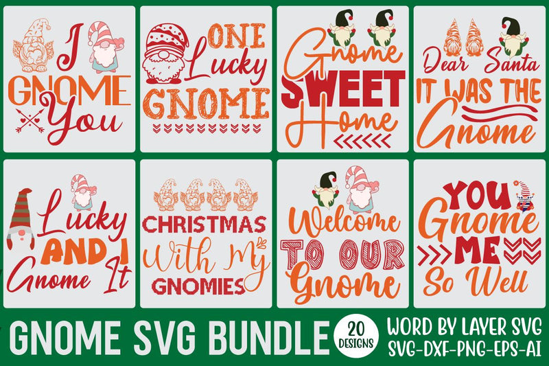 Gnome SVG Bundle, Gnome 20 SVG design SVG Rafiqul20606 