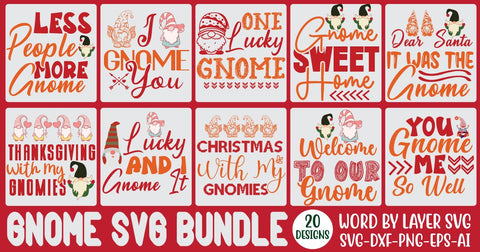 Gnome SVG Bundle, Gnome 20 SVG design SVG Rafiqul20606 