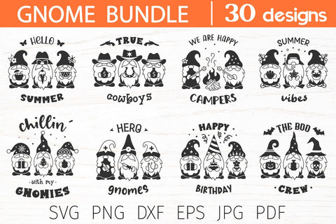 Gnome svg bundle, gnomes bundle silhouette, holiday gnomes quotes SVG Digital Rainbow Shop 