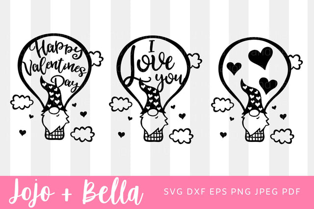 Gnome SVG Bundle, Valentines Gnome Svg, Valentines Svg, Gnome Svg, Three Gnomes Svg, Svg files for Cricut, Sublimation Designs Downloads SVG Jojo&Bella 